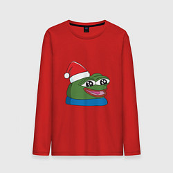 Мужской лонгслив Pepe, pepe happy, Пепе хеппи, pepe happy new year