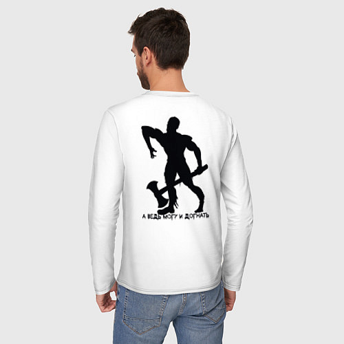 Мужской лонгслив Чего-то я не догоняю / Белый – фото 4