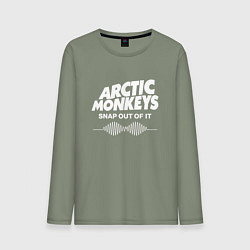 Лонгслив хлопковый мужской Arctic Monkeys, группа, цвет: авокадо