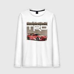 Лонгслив хлопковый мужской Toyota Racing Development, цвет: белый