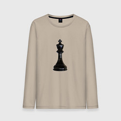 Мужской лонгслив Шахматная фигура Чёрный король