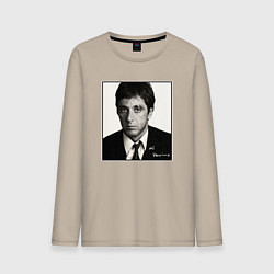 Лонгслив хлопковый мужской Аль Пачино Al Pacino, цвет: миндальный