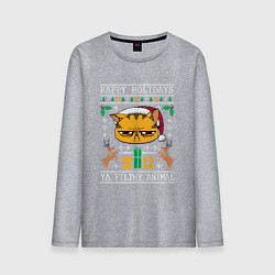 Мужской лонгслив Christmas Cat