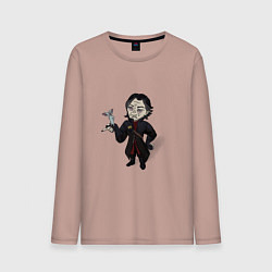 Лонгслив хлопковый мужской ДЕТЛАФФ И БАРТОК, цвет: пыльно-розовый
