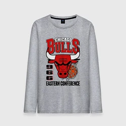 Лонгслив хлопковый мужской Chicago Bulls NBA, цвет: меланж