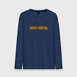 Лонгслив хлопковый мужской Duke Nukem Big Logo, цвет: тёмно-синий