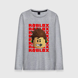 Мужской лонгслив ROBLOX RED LOGO LEGO FACE