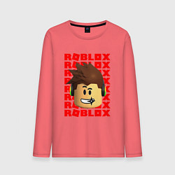 Мужской лонгслив ROBLOX RED LOGO LEGO FACE