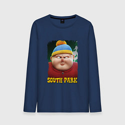 Лонгслив хлопковый мужской Eric Cartman 3D South Park, цвет: тёмно-синий