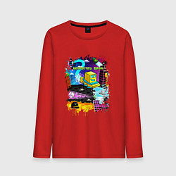 Мужской лонгслив Geometry Dash: Pixel Logo