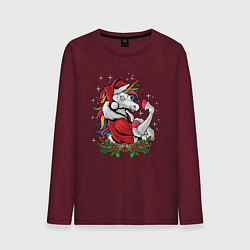 Мужской лонгслив Unicorn Santa