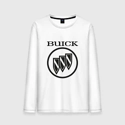 Лонгслив хлопковый мужской Buick Black and White Logo, цвет: белый