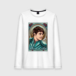 Лонгслив хлопковый мужской ЛЮТИК НЕТФЛИКС, цвет: белый