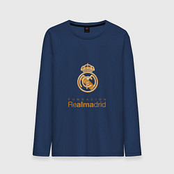 Лонгслив хлопковый мужской Real Madrid Logo, цвет: тёмно-синий