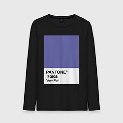 Лонгслив хлопковый мужской Цвет Pantone 2022 года - Very Peri, цвет: черный