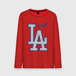 Лонгслив хлопковый мужской Los Angeles Dodgers - baseball team, цвет: красный