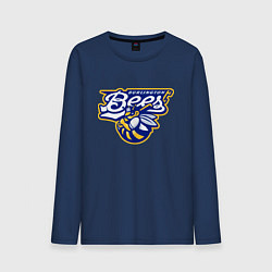 Лонгслив хлопковый мужской Burlington Bees - baseball team, цвет: тёмно-синий