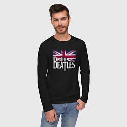 Лонгслив хлопковый мужской The Beatles Great Britain Битлз, цвет: черный — фото 2