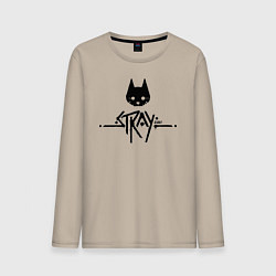 Мужской лонгслив Stray: Black Logo