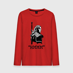 Лонгслив хлопковый мужской The Witcher HMMM, цвет: красный