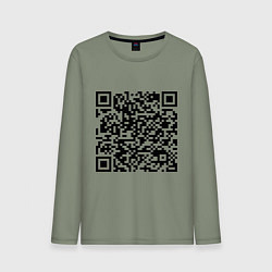 Лонгслив хлопковый мужской QR-код Скала Джонсон, цвет: авокадо