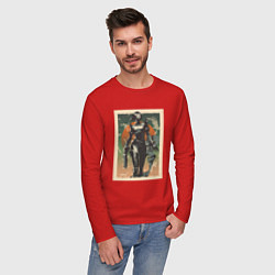 Лонгслив хлопковый мужской Viper Valorant Art, цвет: красный — фото 2