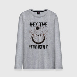 Лонгслив хлопковый мужской Hex the patriarchy, цвет: меланж