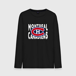 Лонгслив хлопковый мужской Монреаль Канадиенс, Montreal Canadiens, цвет: черный