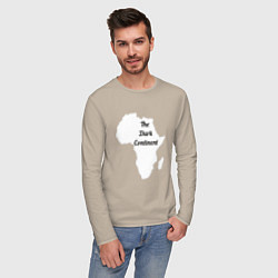 Лонгслив хлопковый мужской The Dark Continent Африка, цвет: миндальный — фото 2