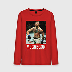 Лонгслив хлопковый мужской Конор МакГрегор McGregor, цвет: красный