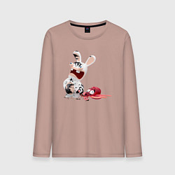 Мужской лонгслив Бешеный кролик и осьминог