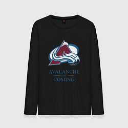 Лонгслив хлопковый мужской Colorado Avalanche are coming , Колорадо Эвеланш, цвет: черный