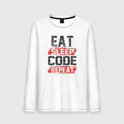 Мужской лонгслив EAT SLEEP CODE REPEAT