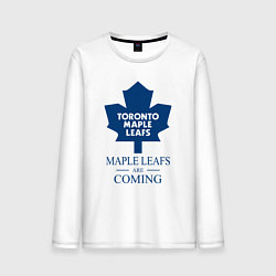 Лонгслив хлопковый мужской Toronto Maple Leafs are coming Торонто Мейпл Лифс, цвет: белый