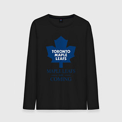 Лонгслив хлопковый мужской Toronto Maple Leafs are coming Торонто Мейпл Лифс, цвет: черный