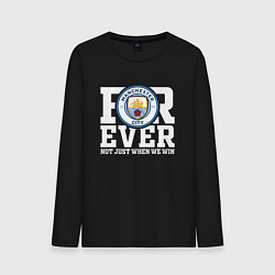 Лонгслив хлопковый мужской Manchester City FOREVER NOT JUST WHEN WE WIN Манче, цвет: черный