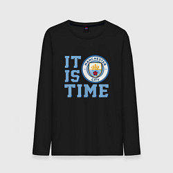 Лонгслив хлопковый мужской It is Manchester City Time, цвет: черный