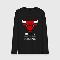 Мужской лонгслив Chicago Bulls are coming Чикаго Буллз