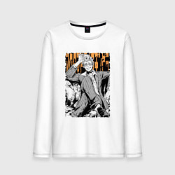 Лонгслив хлопковый мужской Hoodlum арт, цвет: белый
