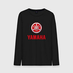 Лонгслив хлопковый мужской Yamaha Логотип Ямаха, цвет: черный
