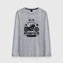 Мужской лонгслив Motorcycle Born to ride