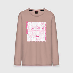 Лонгслив хлопковый мужской Кросплеер Китагава, цвет: пыльно-розовый