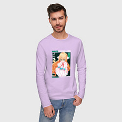 Лонгслив хлопковый мужской Fairy Tail, Мавис Вермиллион, цвет: лаванда — фото 2