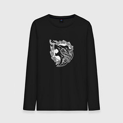 Лонгслив хлопковый мужской Bear RAGE, цвет: черный