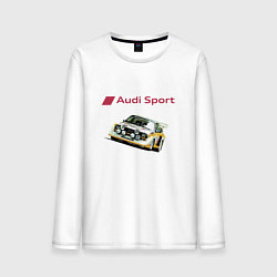 Лонгслив хлопковый мужской Audi Racing team Power, цвет: белый