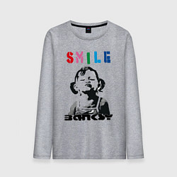 Мужской лонгслив BANKSY SMILE девочка улыбается