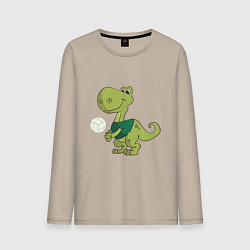 Мужской лонгслив Volleyball Dinosaur