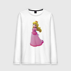 Лонгслив хлопковый мужской Принцесса Персик Super Mario, цвет: белый