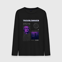 Лонгслив хлопковый мужской Troublemaker Streetwear, цвет: черный
