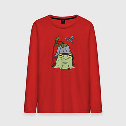 Мужской лонгслив ЛЯГУШКА ПОД ЦВЕТКОМ